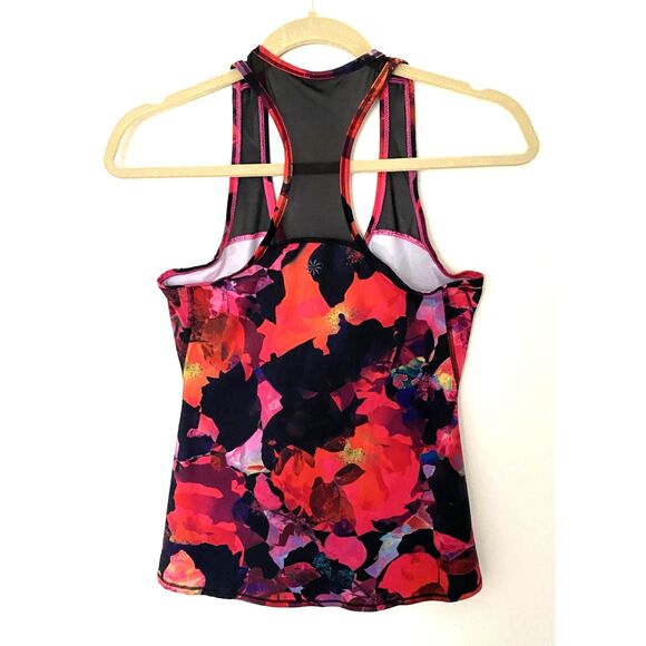 Athleta Chi Mesh Floral Racerback Tank Top Lightweight Stretchy Activewear XXS - Picture 3 of 9